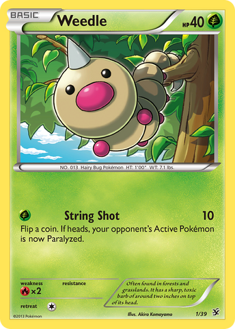 Weedle (1/39) [XY: Kalos Starter Set] - Destination Retro