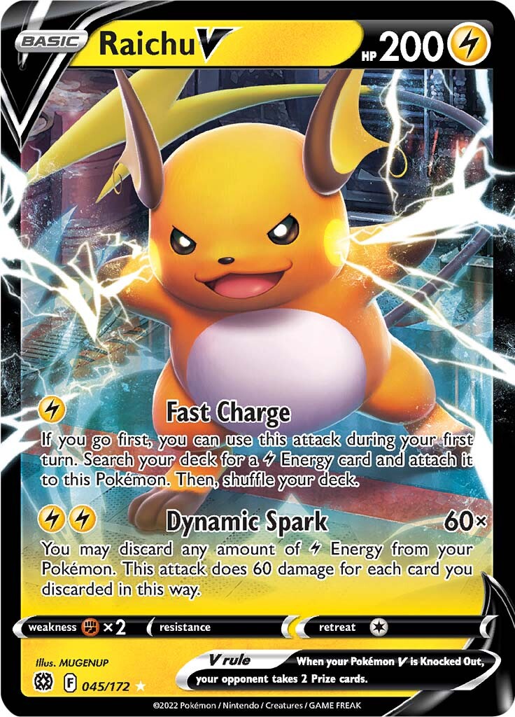 Raichu V (045/172) [Sword & Shield: Brilliant Stars] - Destination Retro