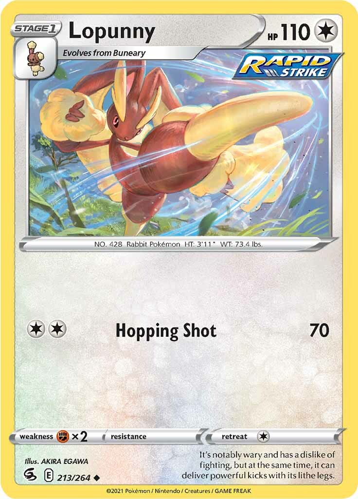 Lopunny (213/264) [Sword & Shield: Fusion Strike] - Destination Retro