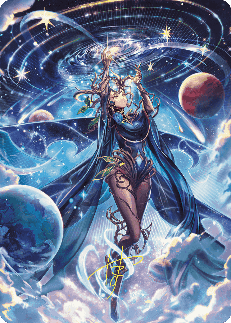 Omniscience Anime Art Card (Gold-Stamped Signature) [Wilds of Eldraine Art Series] - Destination Retro