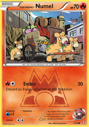 Team Magma's Numel (1/34) [XY: Double Crisis] - Destination Retro