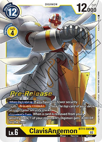 ClavisAngemon [BT11-045] [Dimensional Phase Pre-Release Promos] - Destination Retro