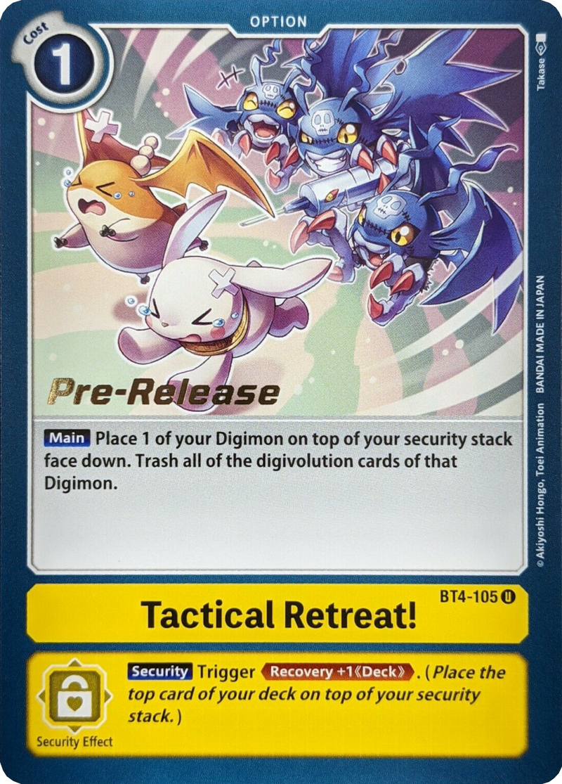 Tactical Retreat! [BT4-105] [Great Legend Pre-Release Promos] - Destination Retro