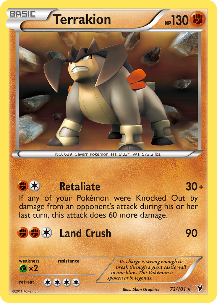 Terrakion (73/101) [Black & White: Noble Victories] - Destination Retro