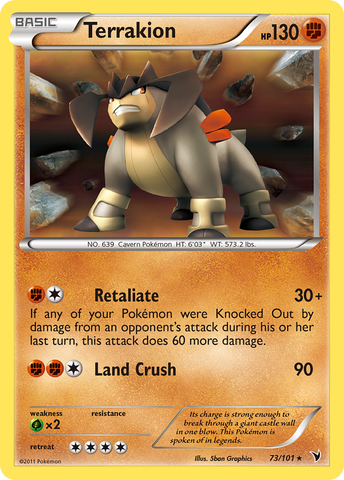 Terrakion (73/101) [Black & White: Noble Victories] - Destination Retro