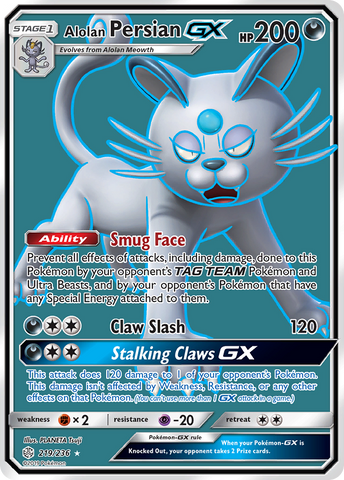Alolan Persian GX (219/236) [Sun & Moon: Cosmic Eclipse] - Destination Retro