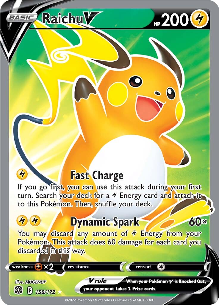 Raichu V (158/172) [Sword & Shield: Brilliant Stars] - Destination Retro