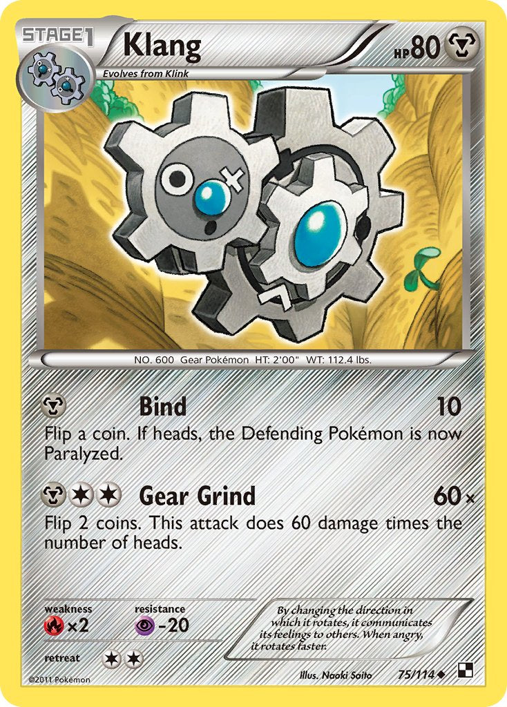 Klang (75/114) (Cracked Ice Holo) (Blister Exclusive) [Black & White: Base Set] - Destination Retro