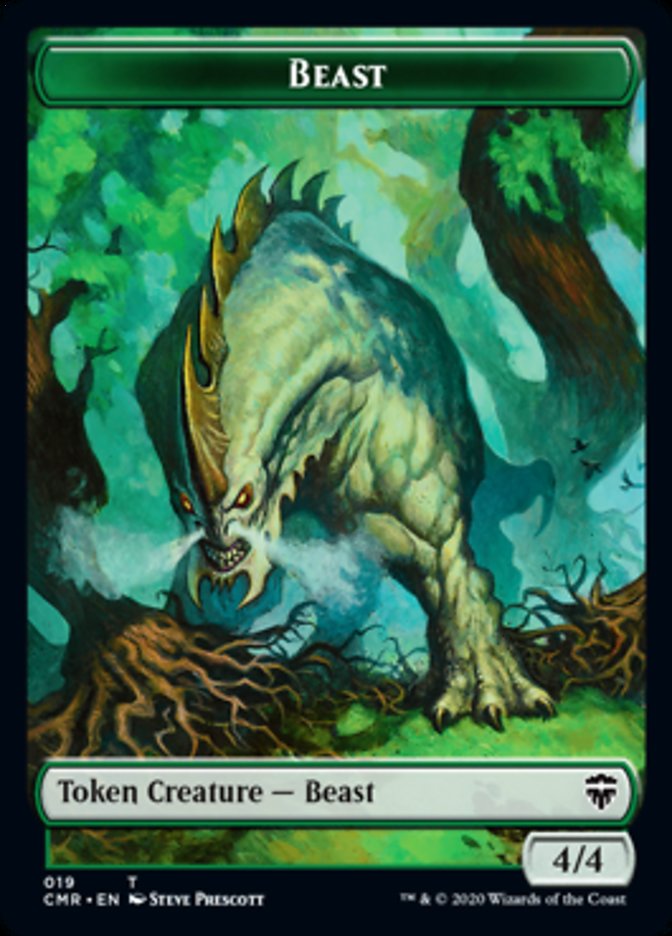 Beast (19) // Elephant Token [Commander Legends Tokens] - Destination Retro