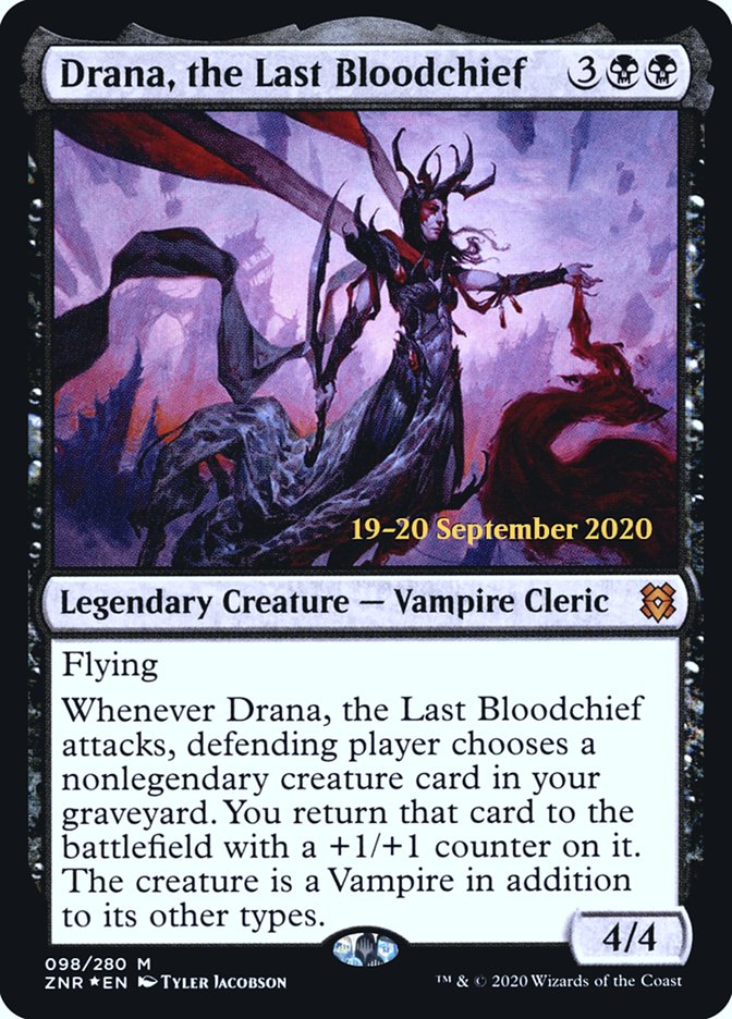 Drana, the Last Bloodchief  [Zendikar Rising Prerelease Promos] - Destination Retro