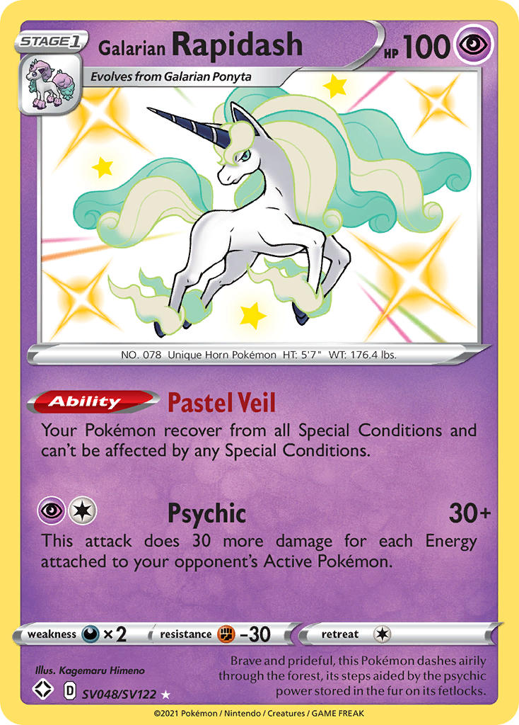 Galarian Rapidash (SV048/SV122) [Sword & Shield: Shining Fates] - Destination Retro