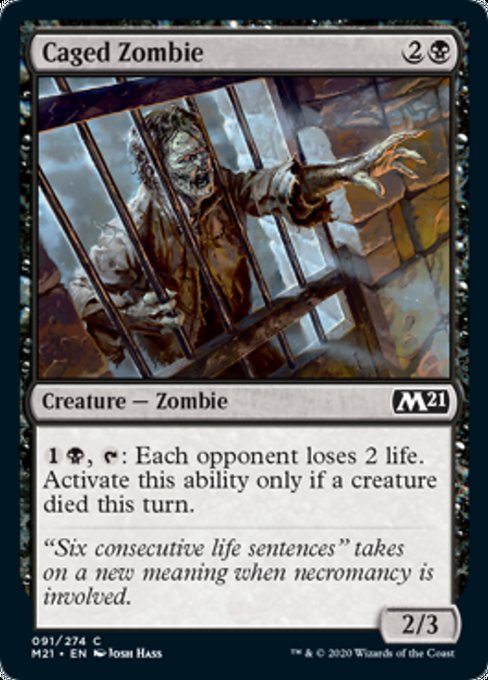 Caged Zombie [Core Set 2021] - Destination Retro