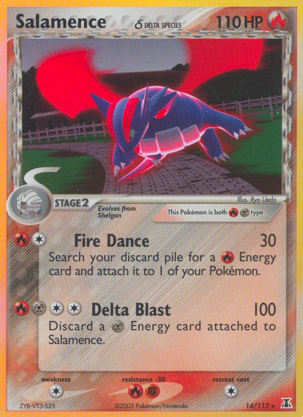 Salamence (14/113) (Delta Species) [EX: Delta Species] - Destination Retro