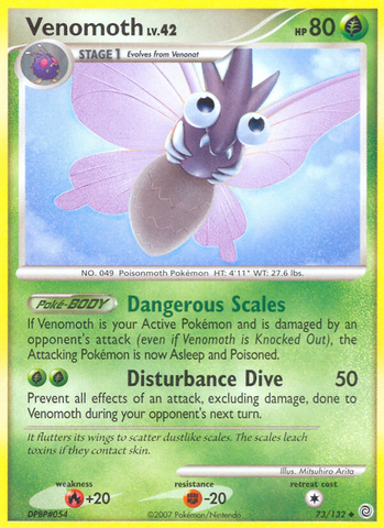 Venomoth (73/132) [Diamond & Pearl: Secret Wonders] - Destination Retro
