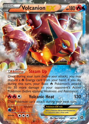 Volcanion EX (26/114) [XY: Steam Siege] - Destination Retro