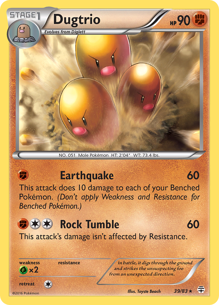 Dugtrio (39/83) [XY: Generations] - Destination Retro