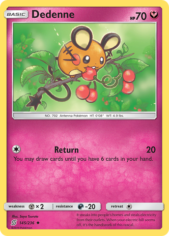 Dedenne (145/236) [Sun & Moon: Unified Minds] - Destination Retro
