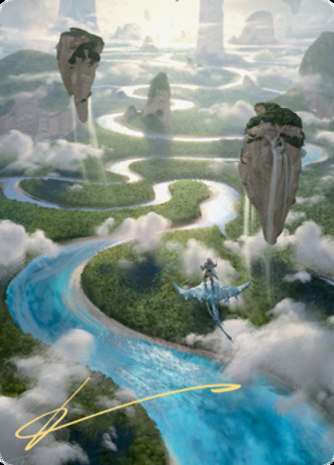 Clearwater Pathway Art Card (Gold-Stamped Signature) [Zendikar Rising Art Series] - Destination Retro