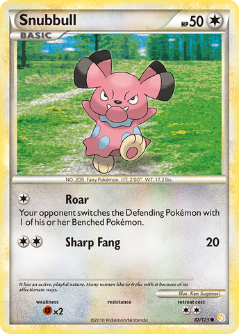Snubbull (82/123) [HeartGold & SoulSilver: Base Set] - Destination Retro