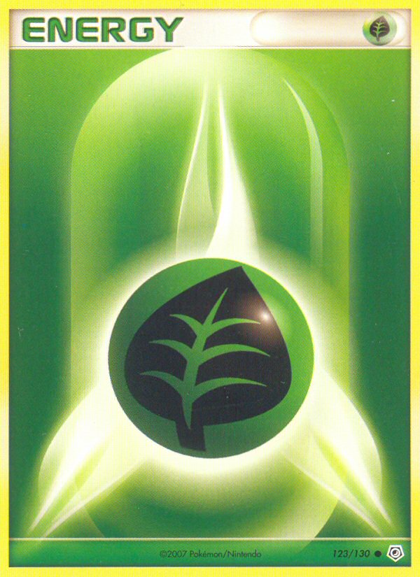Grass Energy (123/130) [Diamond & Pearl: Base Set] - Destination Retro