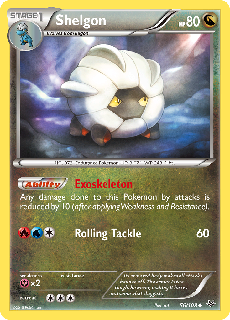 Shelgon (56/108) [XY: Roaring Skies] - Destination Retro
