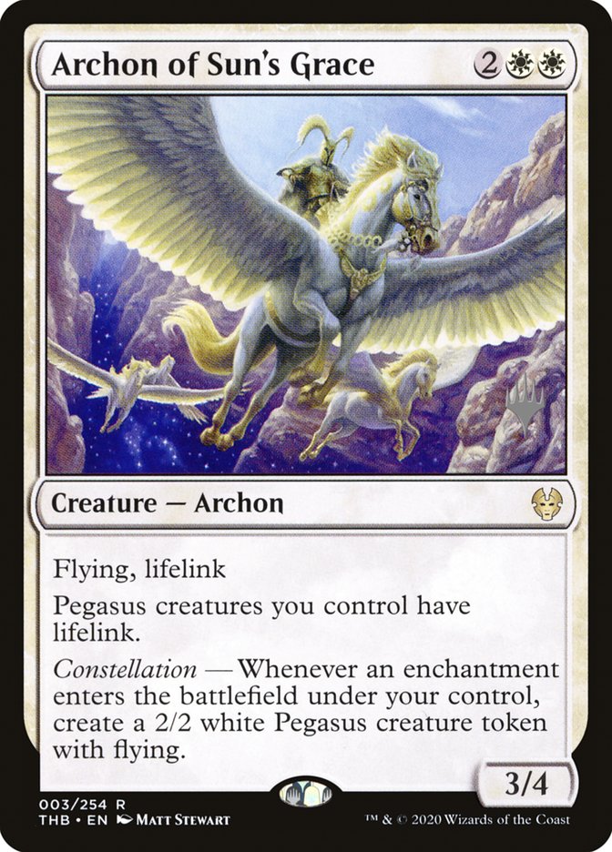 Archon of Sun's Grace (Promo Pack) [Theros Beyond Death Promos] - Destination Retro