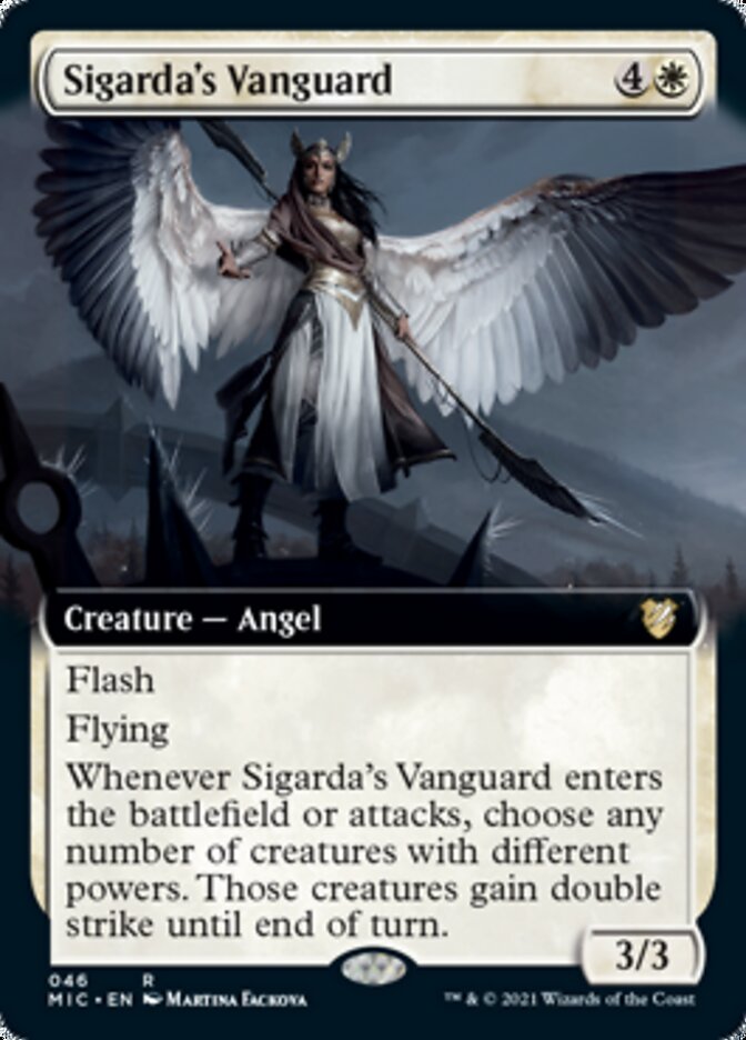 Sigarda's Vanguard (Extended) [Innistrad: Midnight Hunt Commander] - Destination Retro