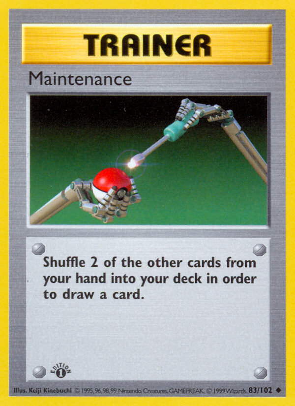 Maintenance (83/102) [Base Set 1st Edition] - Destination Retro