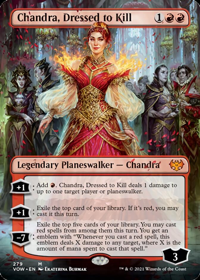 Chandra, Dressed to Kill (Borderless) [Innistrad: Crimson Vow] - Destination Retro