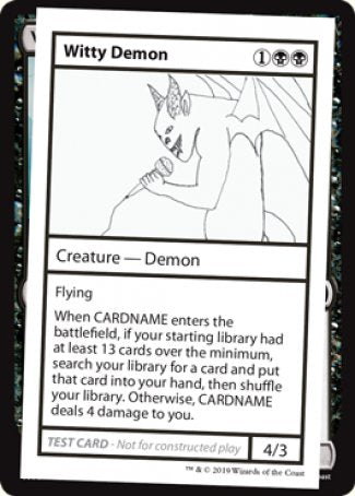 Witty Demon (2021 Edition) [Mystery Booster Playtest Cards] - Destination Retro