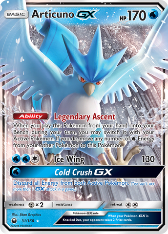 Articuno GX (31/168) [Sun & Moon: Celestial Storm] - Destination Retro