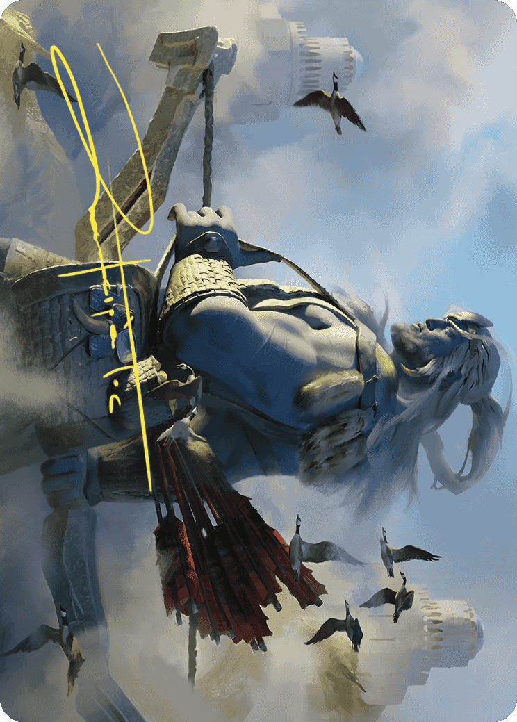 Skybeast Tracker Art Card (Gold-Stamped Signature) [Wilds of Eldraine Art Series] - Destination Retro