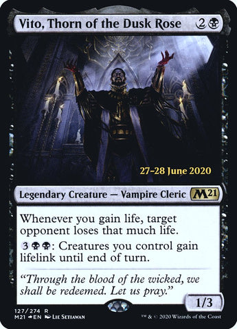 Vito, Thorn of the Dusk Rose  [Core Set 2021 Prerelease Promos] - Destination Retro
