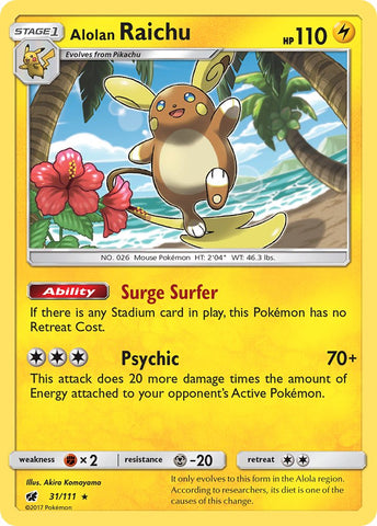Alolan Raichu (SM Crimson Invasion) (31/111) [Theme Deck Exclusives] - Destination Retro