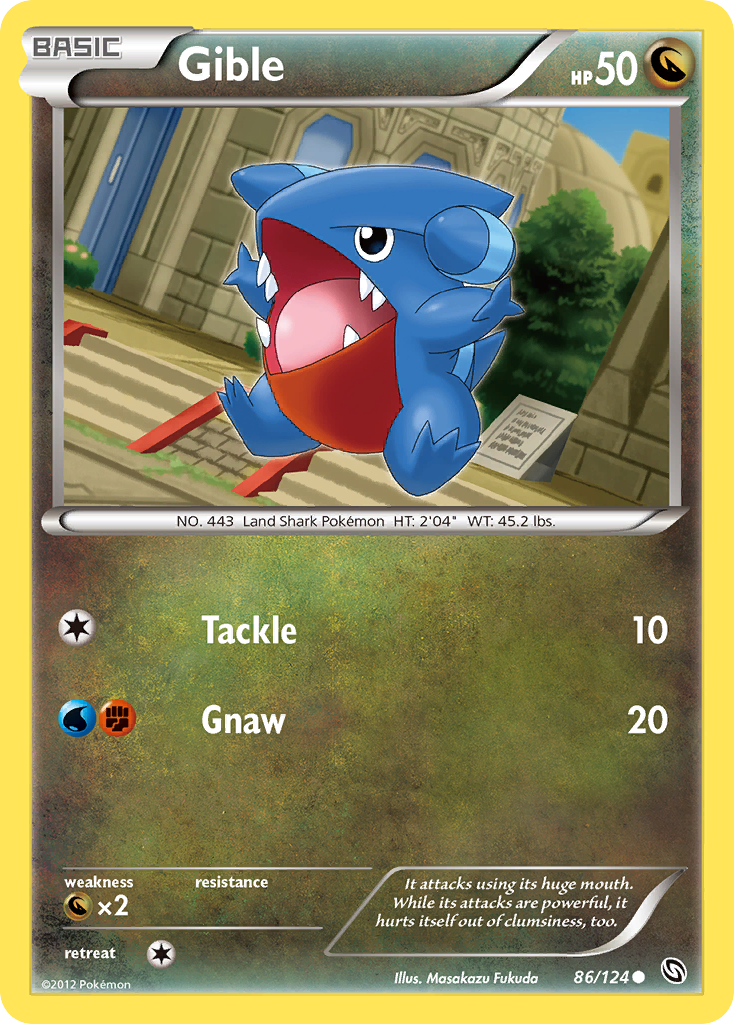 Gible (86/124) [Black & White: Dragons Exalted] - Destination Retro