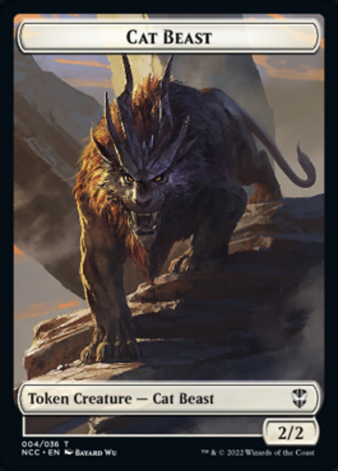 Soldier (09) // Cat Beast Double-sided Token [Streets of New Capenna Commander Tokens] - Destination Retro