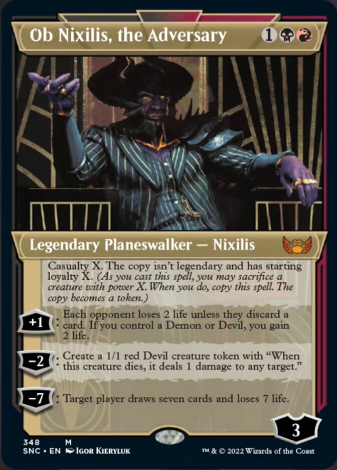 Ob Nixilis, the Adversary (Showcase Art Deco) [Streets of New Capenna] - Destination Retro
