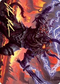 Kardur, Doomscourge Art Card (Gold-Stamped Signature) [Kaldheim: Art Series] - Destination Retro