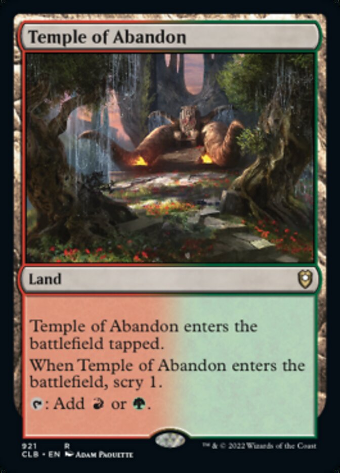 Temple of Abandon [Commander Legends: Battle for Baldur's Gate] - Destination Retro
