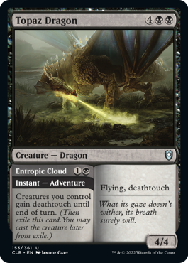 Topaz Dragon // Entropic Cloud [Commander Legends: Battle for Baldur's Gate] - Destination Retro