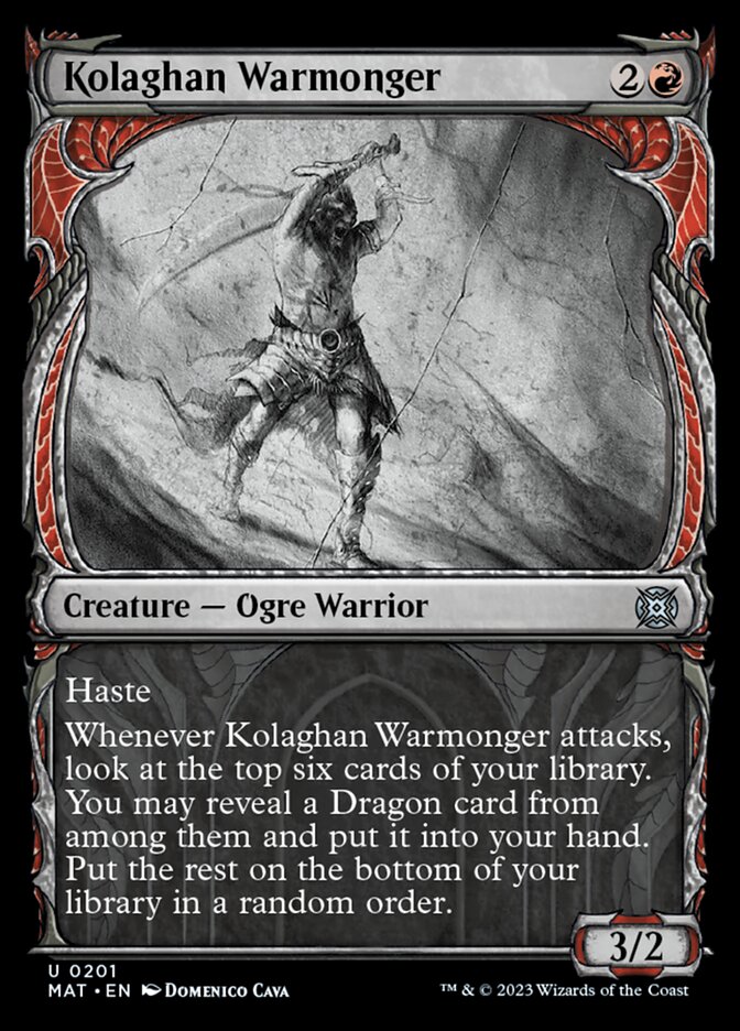 Kolaghan Warmonger (Showcase Halo Foil) [March of the Machine: The Aftermath] - Destination Retro