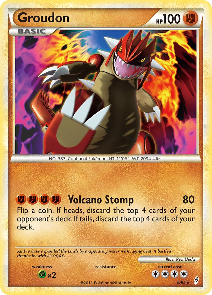 Groudon (6/95) (Theme Deck Exclusive) [HeartGold & SoulSilver: Call of Legends] - Destination Retro