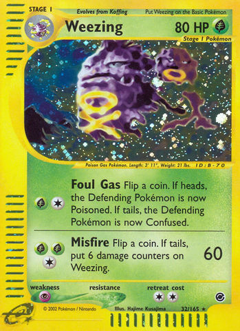 Weezing (32/165) [Expedition: Base Set] - Destination Retro