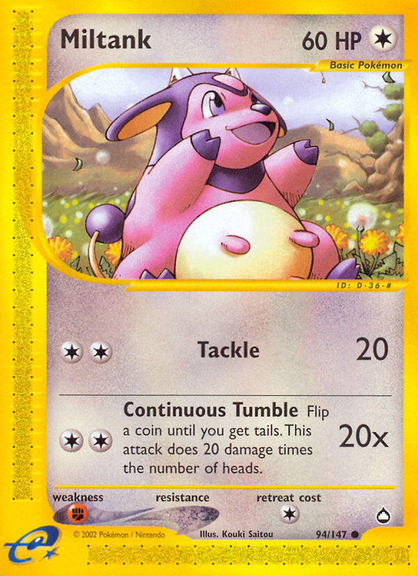Miltank (94/147) [Aquapolis] - Destination Retro
