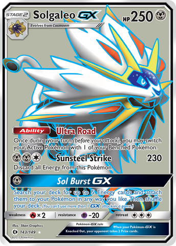 Solgaleo GX (143/149) [Sun & Moon: Base Set] - Destination Retro
