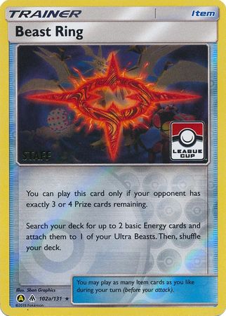Beast Ring (102a/131) (League Promo Staff) [Sun & Moon: Forbidden Light] - Destination Retro