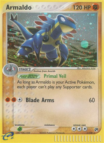 Armaldo (1/100) [EX: Sandstorm] - Destination Retro