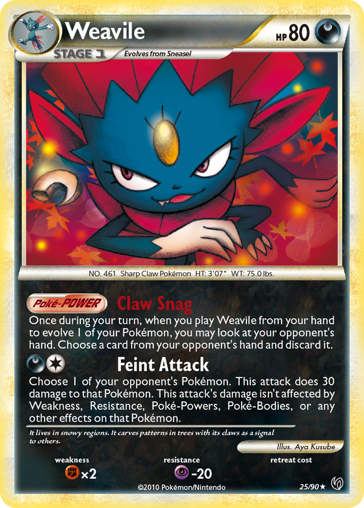 Weavile (25/90) [HeartGold & SoulSilver: Undaunted] - Destination Retro