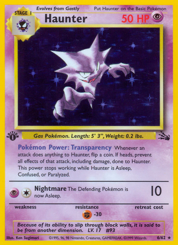 Haunter (6/62) [Fossil 1st Edition] - Destination Retro