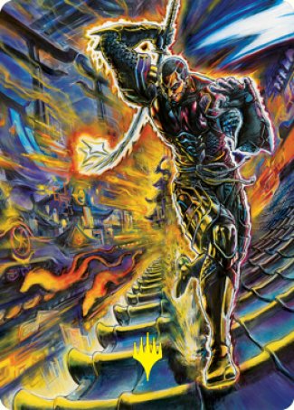 Kaito Shizuki 2 Art Card (Gold-Stamped Signature) [Kamigawa: Neon Dynasty Art Series] - Destination Retro
